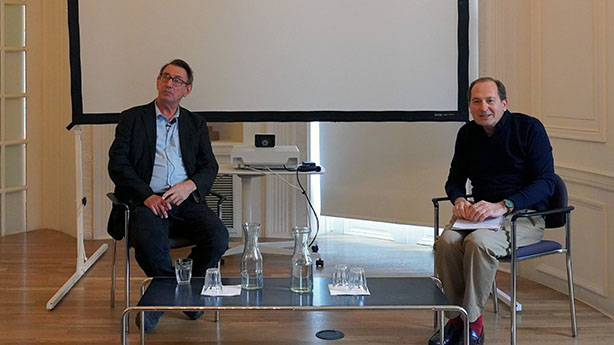 Stefan Szymanski (University of Michigan) and Arpad von Klimó (The Catholic University of America) answering questions